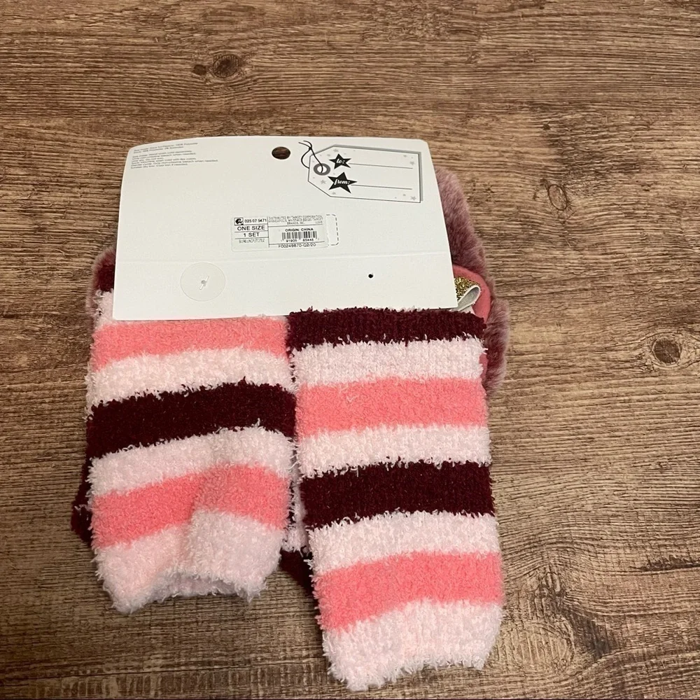 NWT Fuzzy Socks & Sleep Mask Set